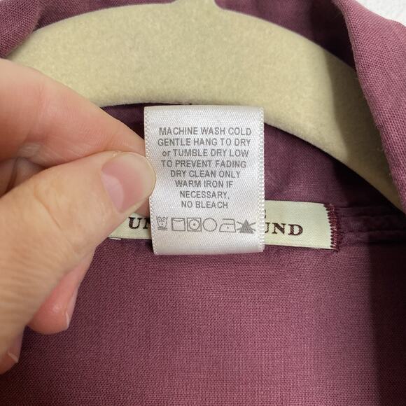 PRAIRIE UNDERGROUND Raven Draped Asymmetrical‎ Pleats Tunic Burgundy Wine XS - Picture 4 of 7